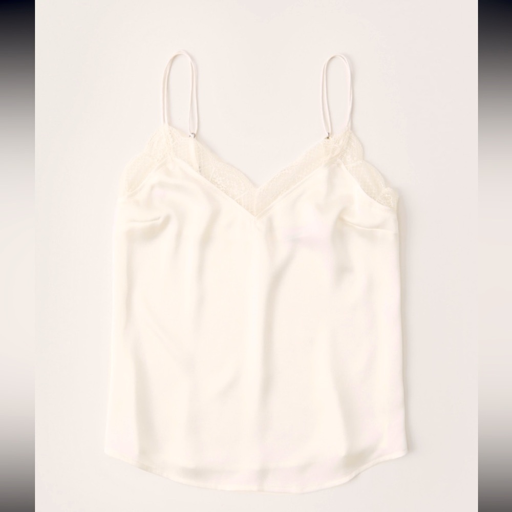 NWT Abercrombie Lace Trim Double Strap Cami XS